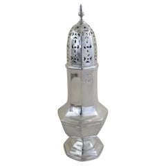 Sterling Silver Octagonal Baluster Sugar Caster Hallmarked:- London, 1903