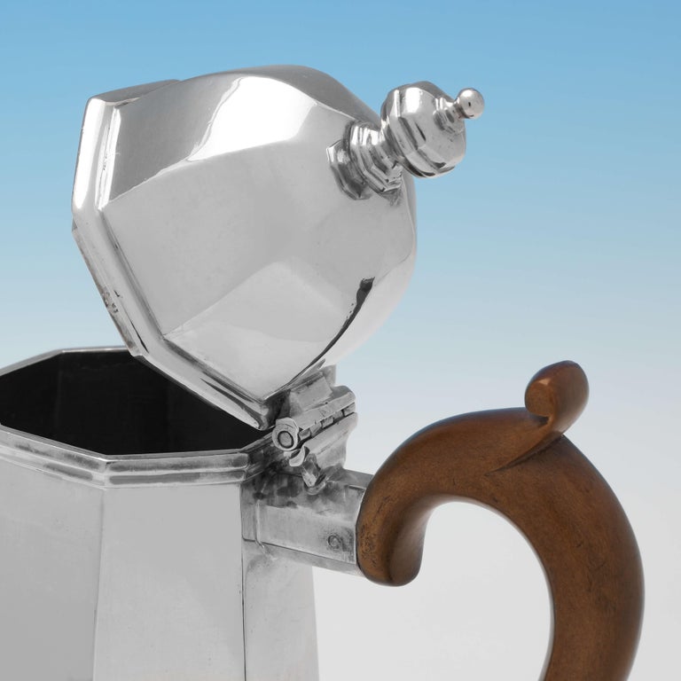 George I Octagonal Antique Sterling Silver Coffee Pot by Francis ...