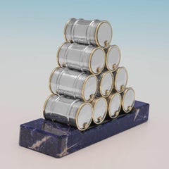 Margaret Thatchers Oil Barrel Sculpture - Cacchione of Milan circa 1985