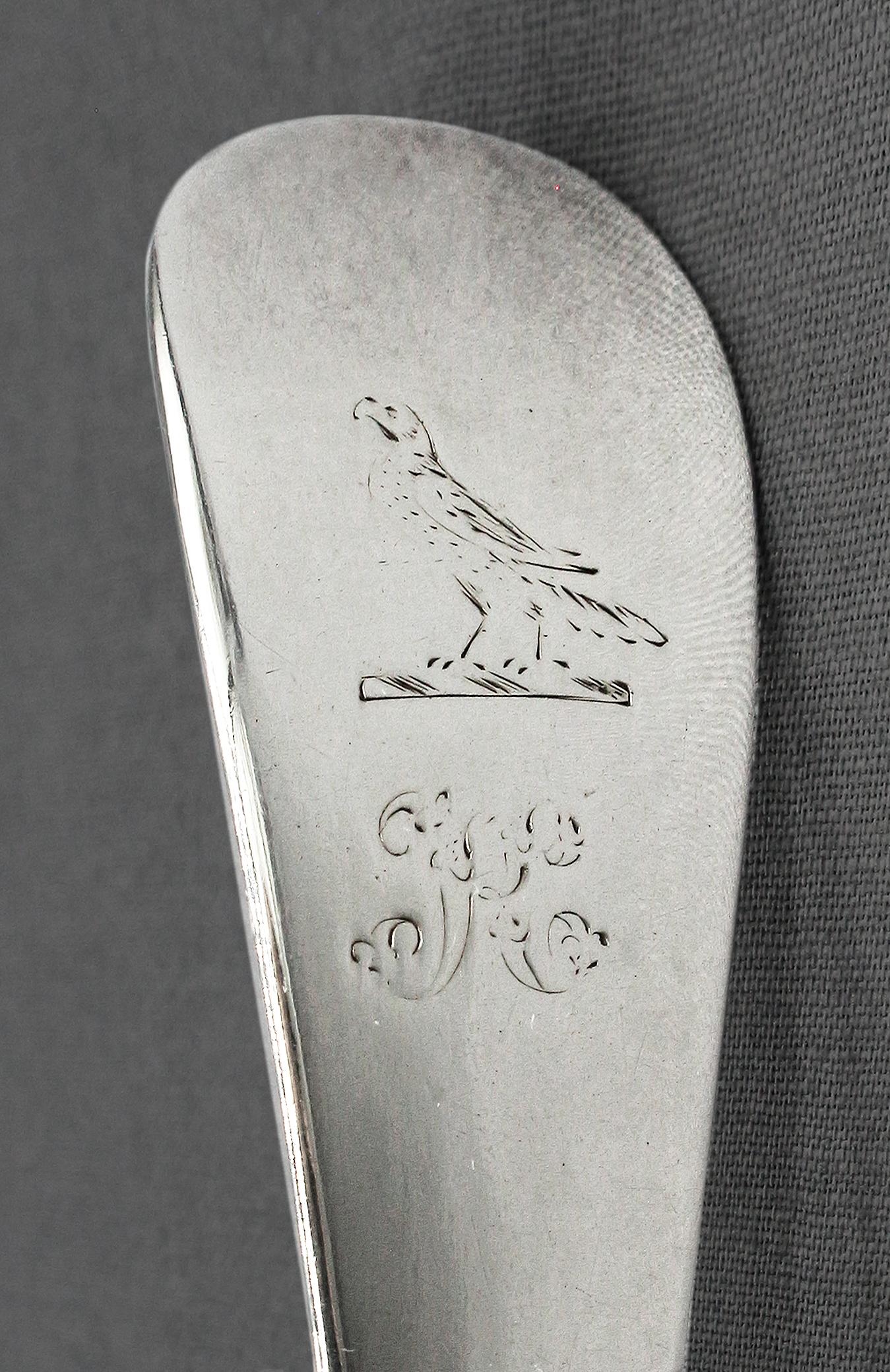 Sterling Silver Old English Basting Spoon by Hester Bateman, 1785, London In Good Condition For Sale In Chapel Hill, NC