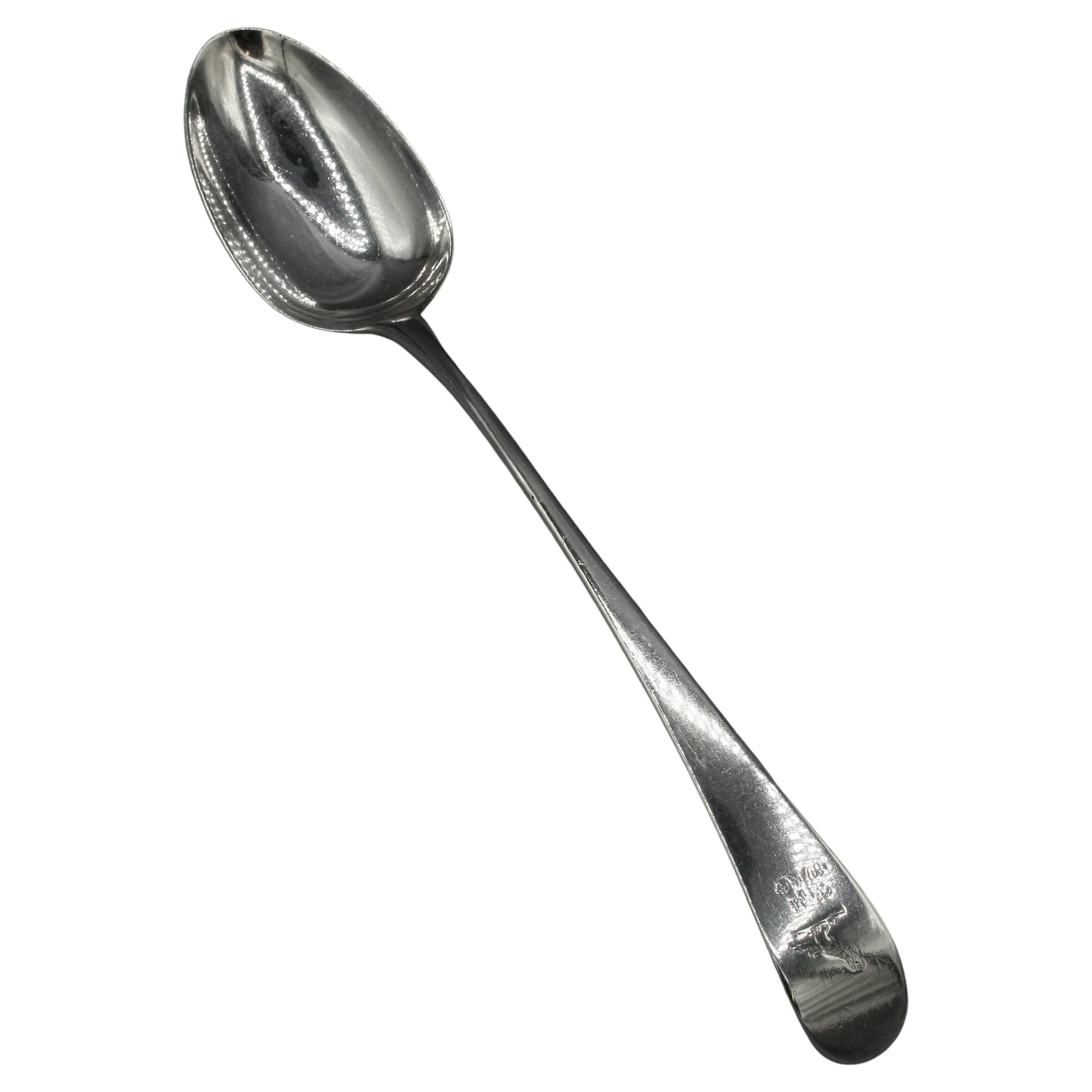 Sterling Silver Old English Basting Spoon by Hester Bateman, 1785, London For Sale