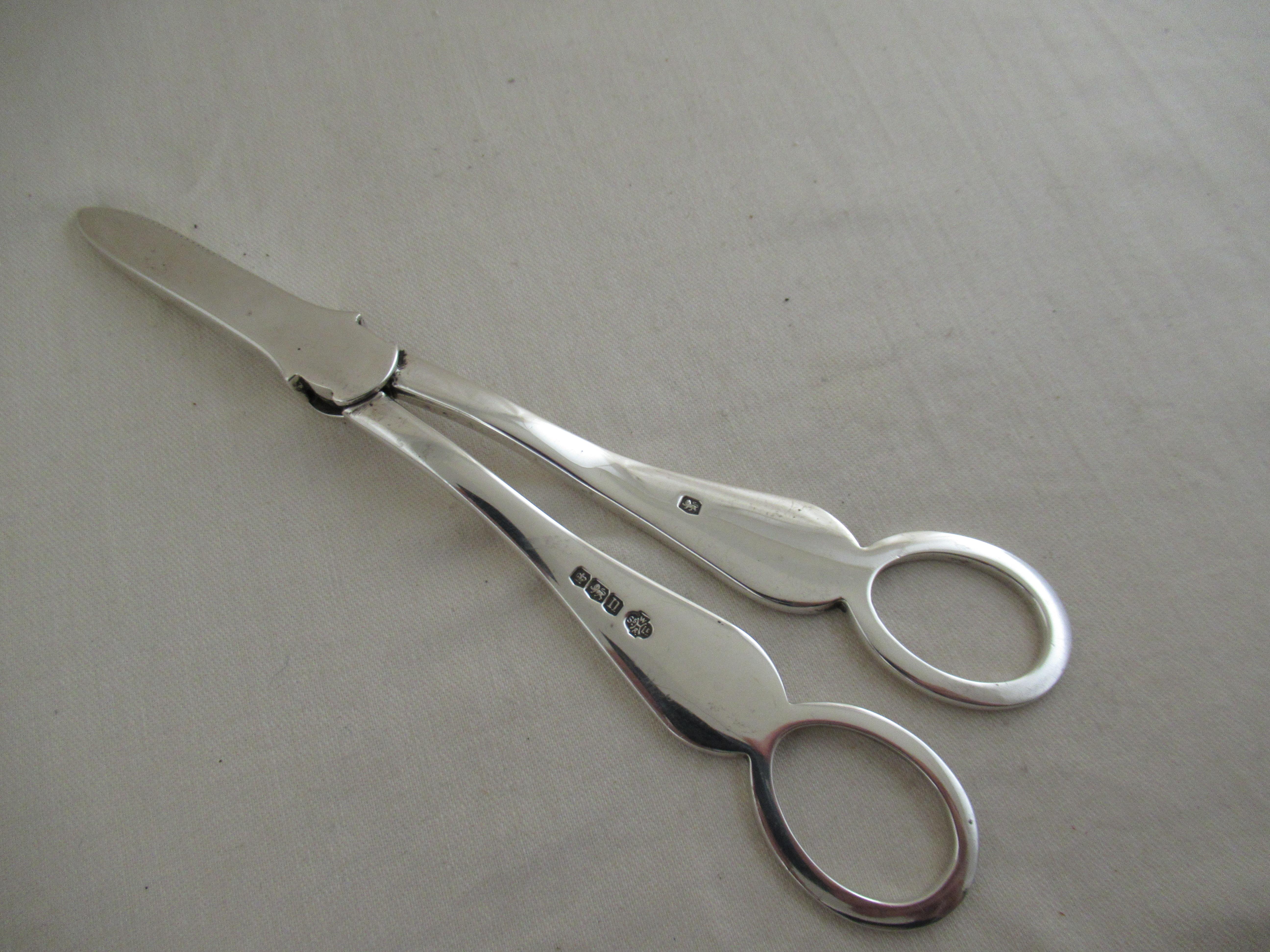 antique silver grape scissors