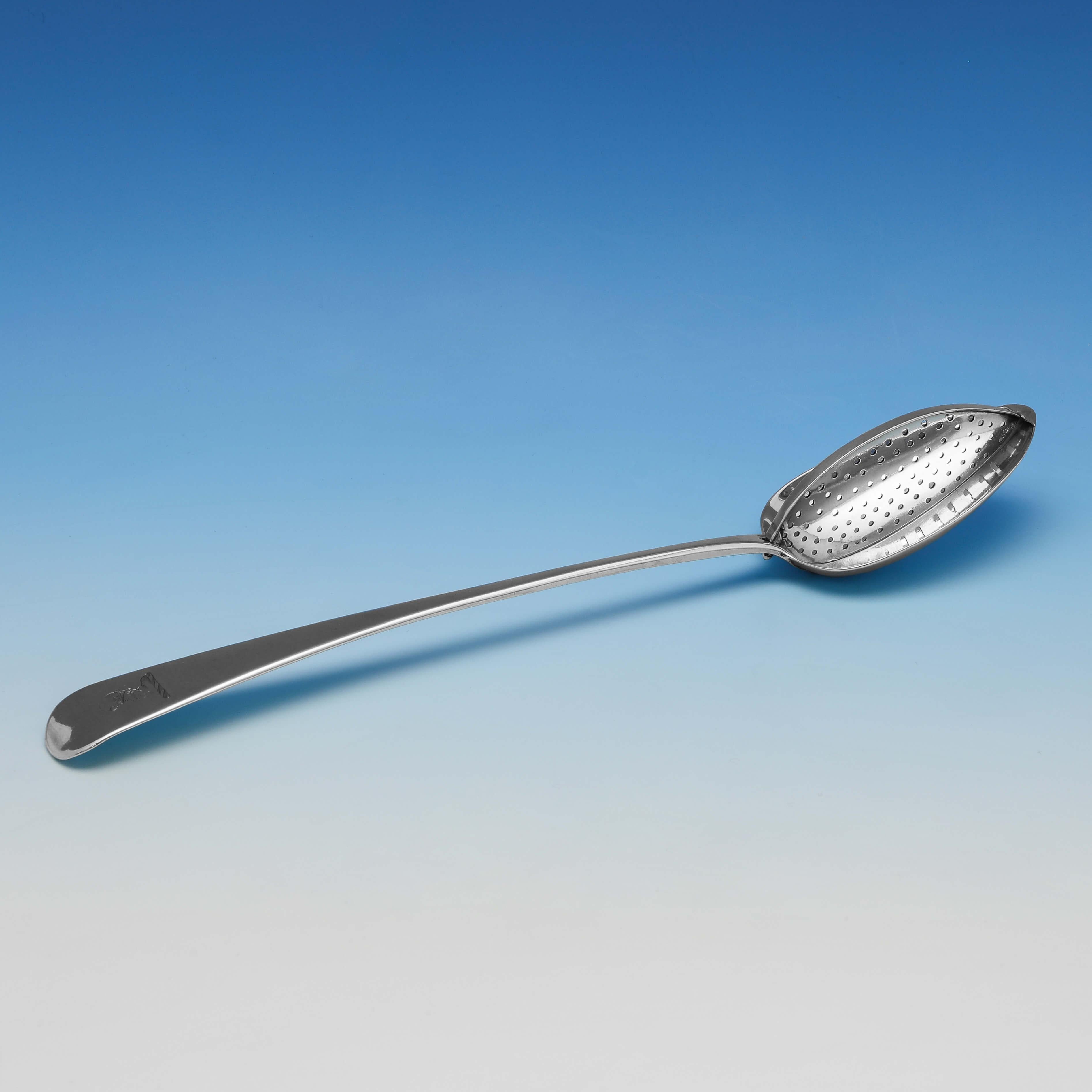Regency Period Old English Antique Sterling Silver Straining Spoon Exeter, 1815 In Good Condition In London, London