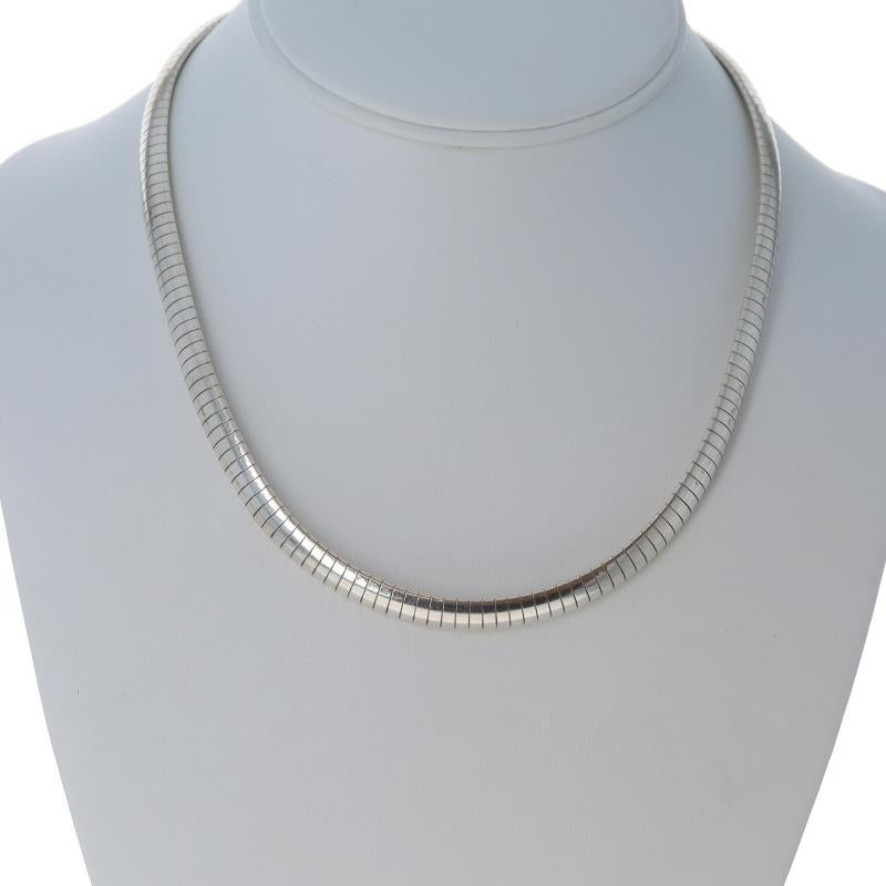 Collana a catena Omega in argento 925 - 925 In condizioni ottime in vendita a Greensboro, NC