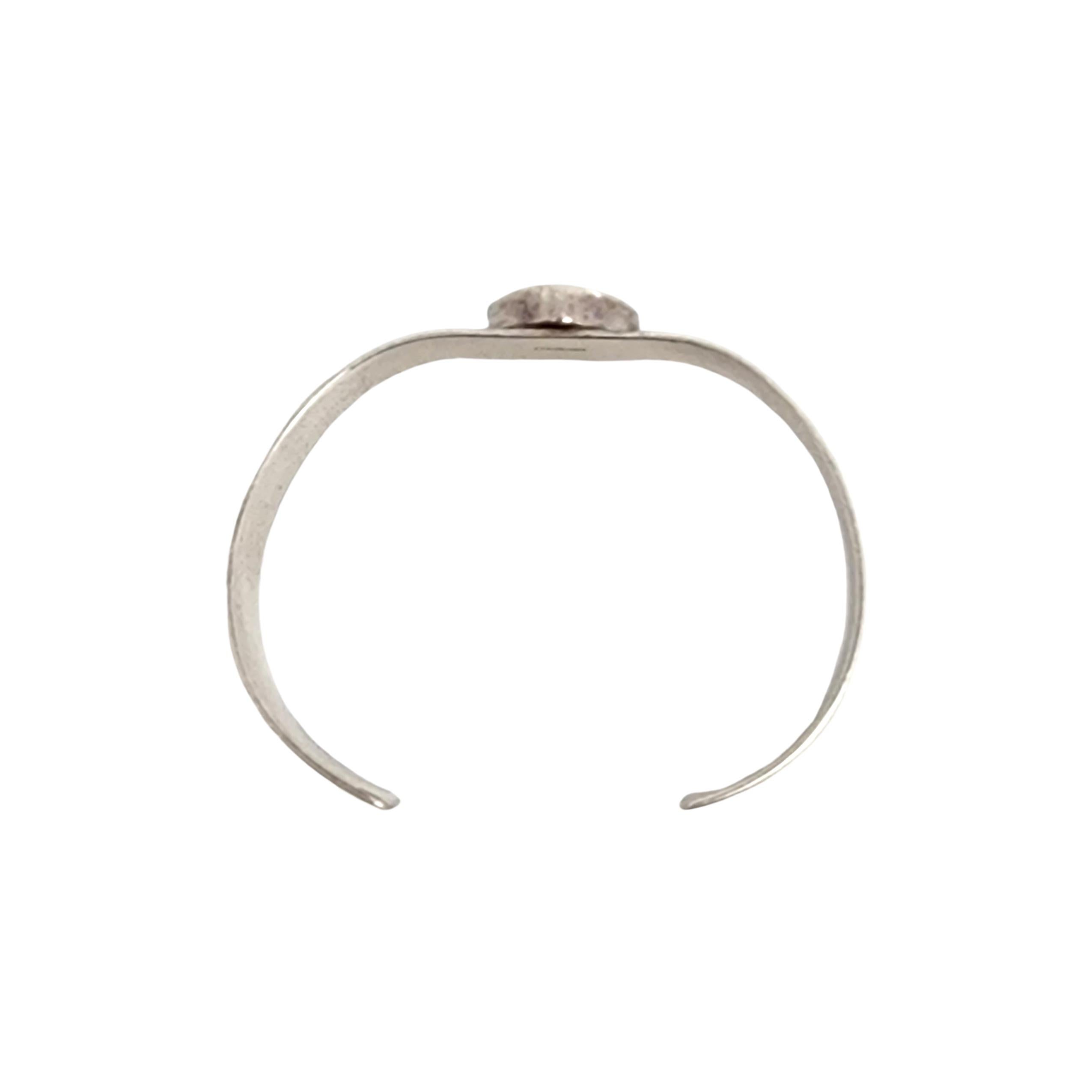Women's Sterling Silver Onyx Cuff Bracelet #13269 For Sale
