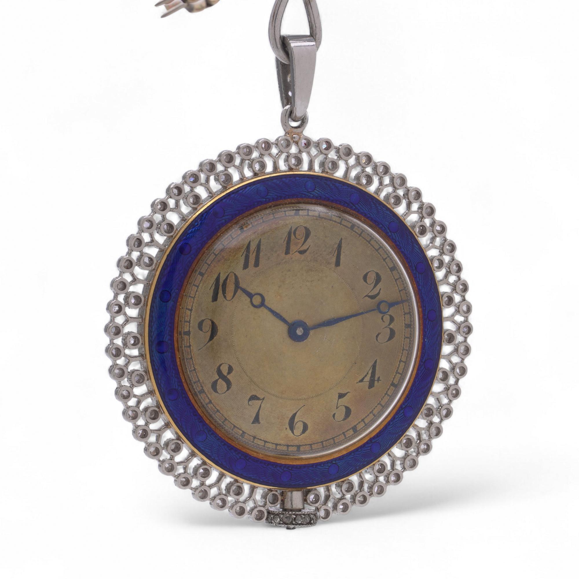 Edoardiano Orologio da tasca aperto in argento 925 di Dennison Watch Case Co. in vendita