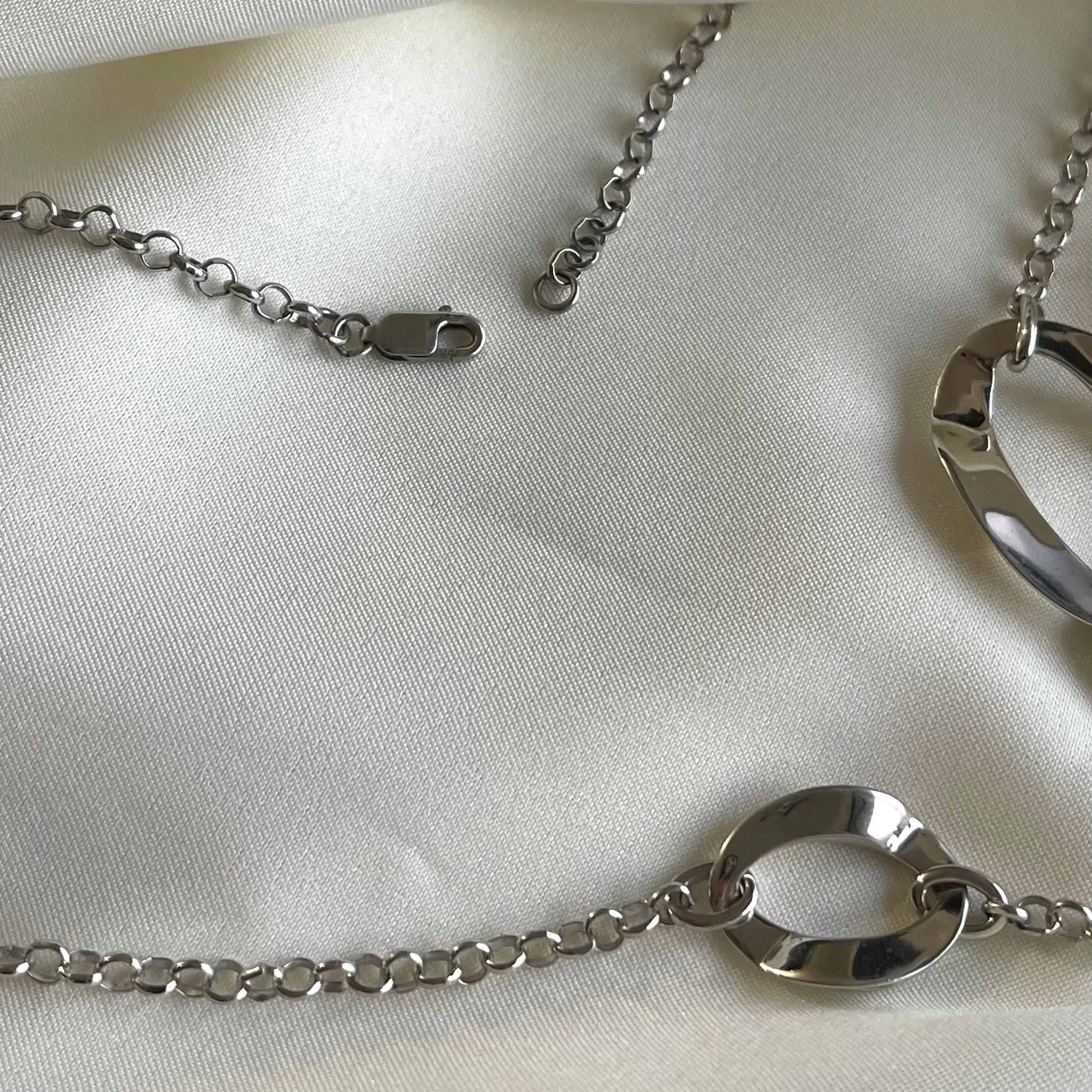 Collana a catena aperta in argento sterling A Link In condizioni Nuovo in vendita a Ridgefield, CT