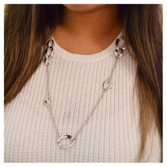 Offene Gliederkette aus Sterlingsilber Halskette