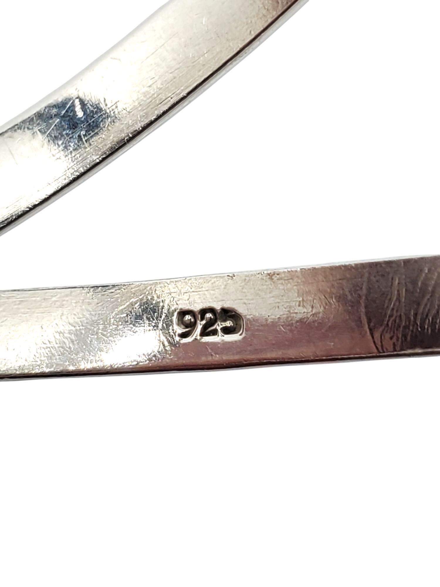 A Silver Open X Crossover Cuff Bracelet #21168 en vente 2