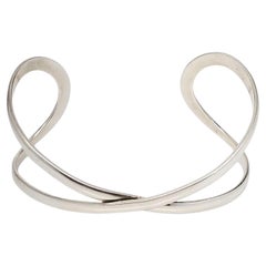 Sterling Silber Open X Crossover Manschettenarmband #21168
