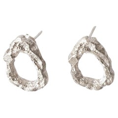 Sterling Silver Organic Stud Earrings, Origen Collection