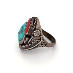Sterling Silver Organic Turquoise Ring