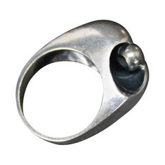 Sterling Silver Oscar Branch Stockholm 1960s Swedish Ring
