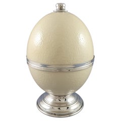 Sterling Silver & Ostrich Egg Box