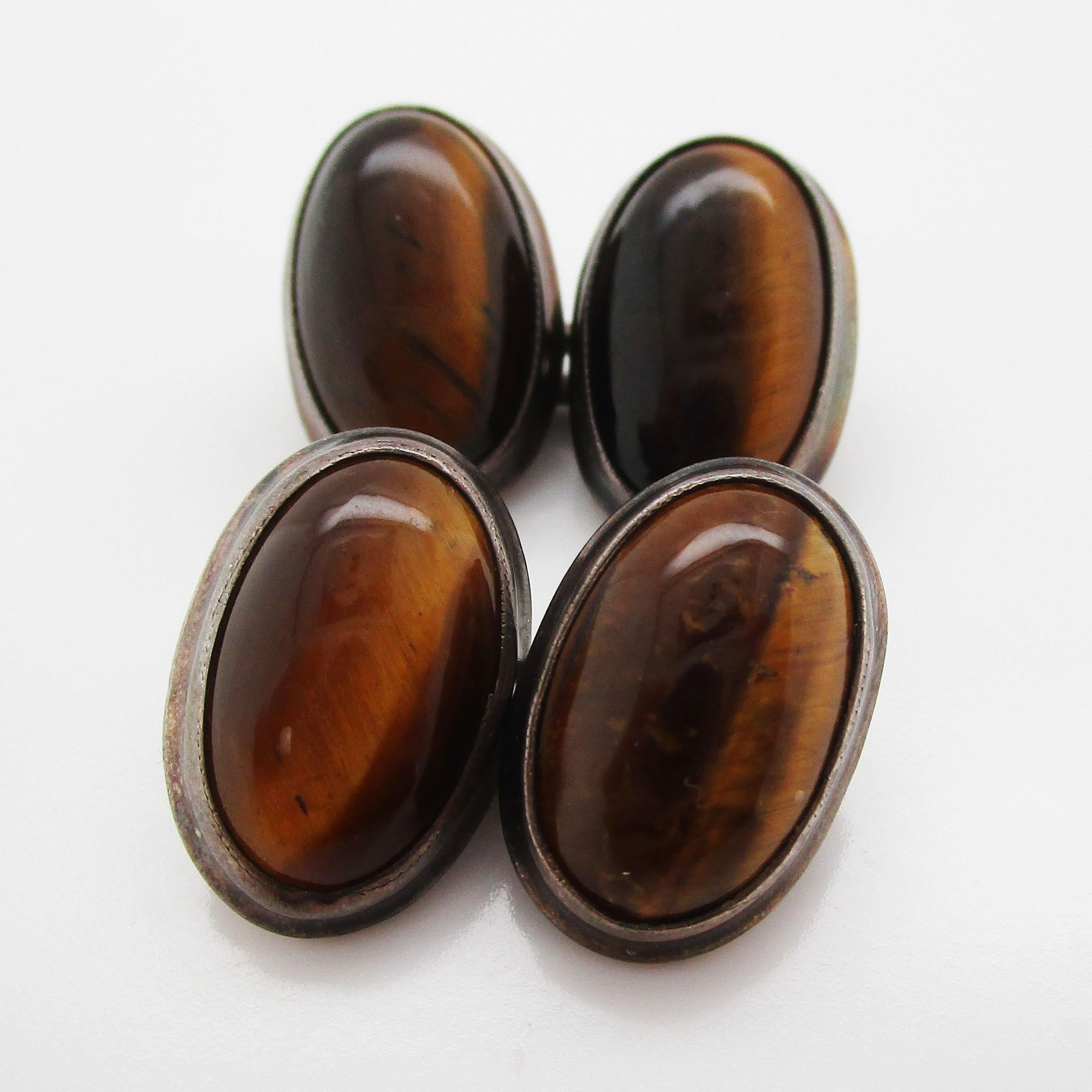 tiger eye buttons