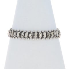 Sterling Silver Oval Dot Link Bracelet 7 3/4" - 925