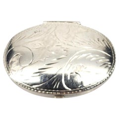 Ovaler Pillbox aus Sterlingsilber # 19679