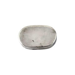 Sterling Silver Oval Snuff/Trinket Box #14241