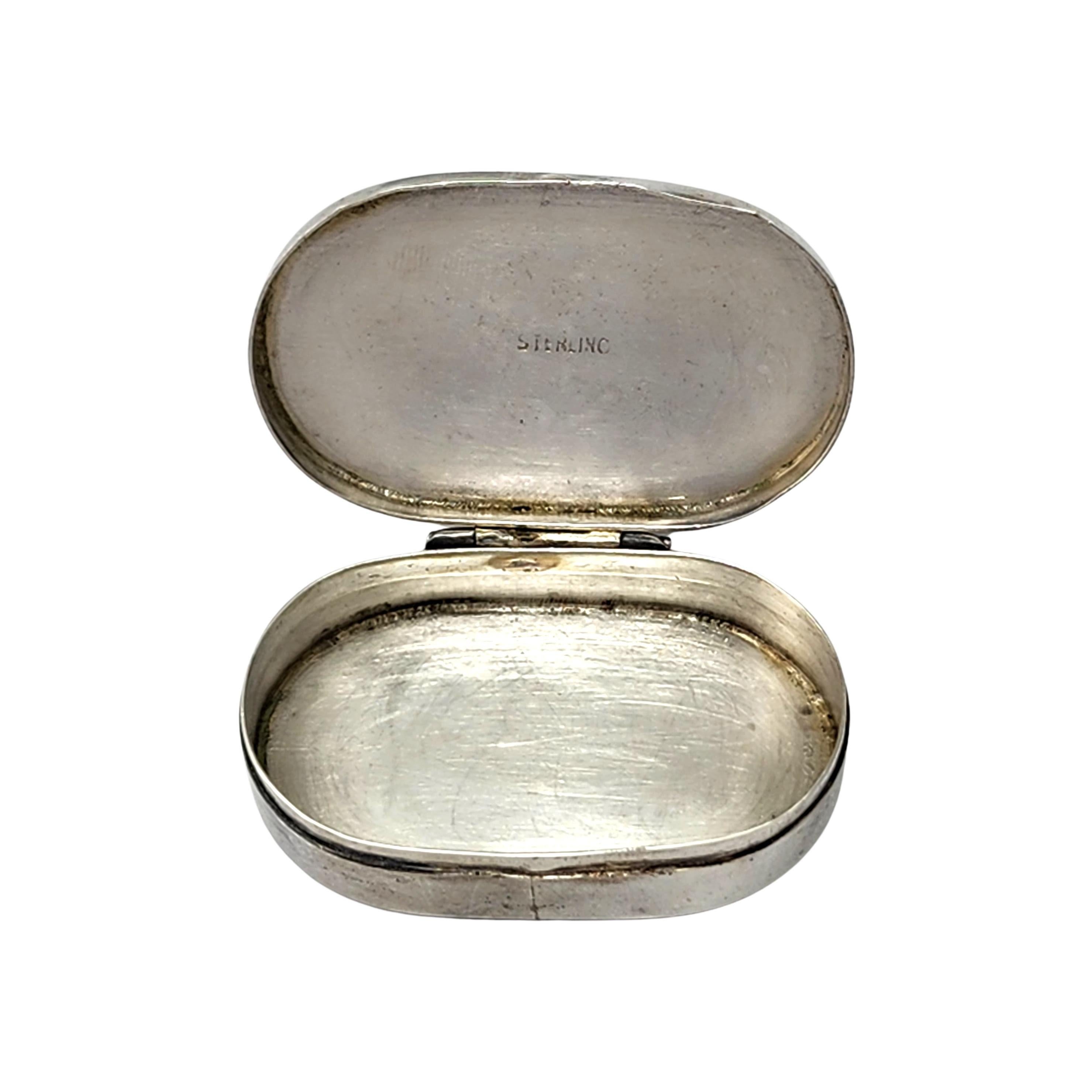 Women's Sterling Silver Oval Snuff/Trinket Box #14241 For Sale