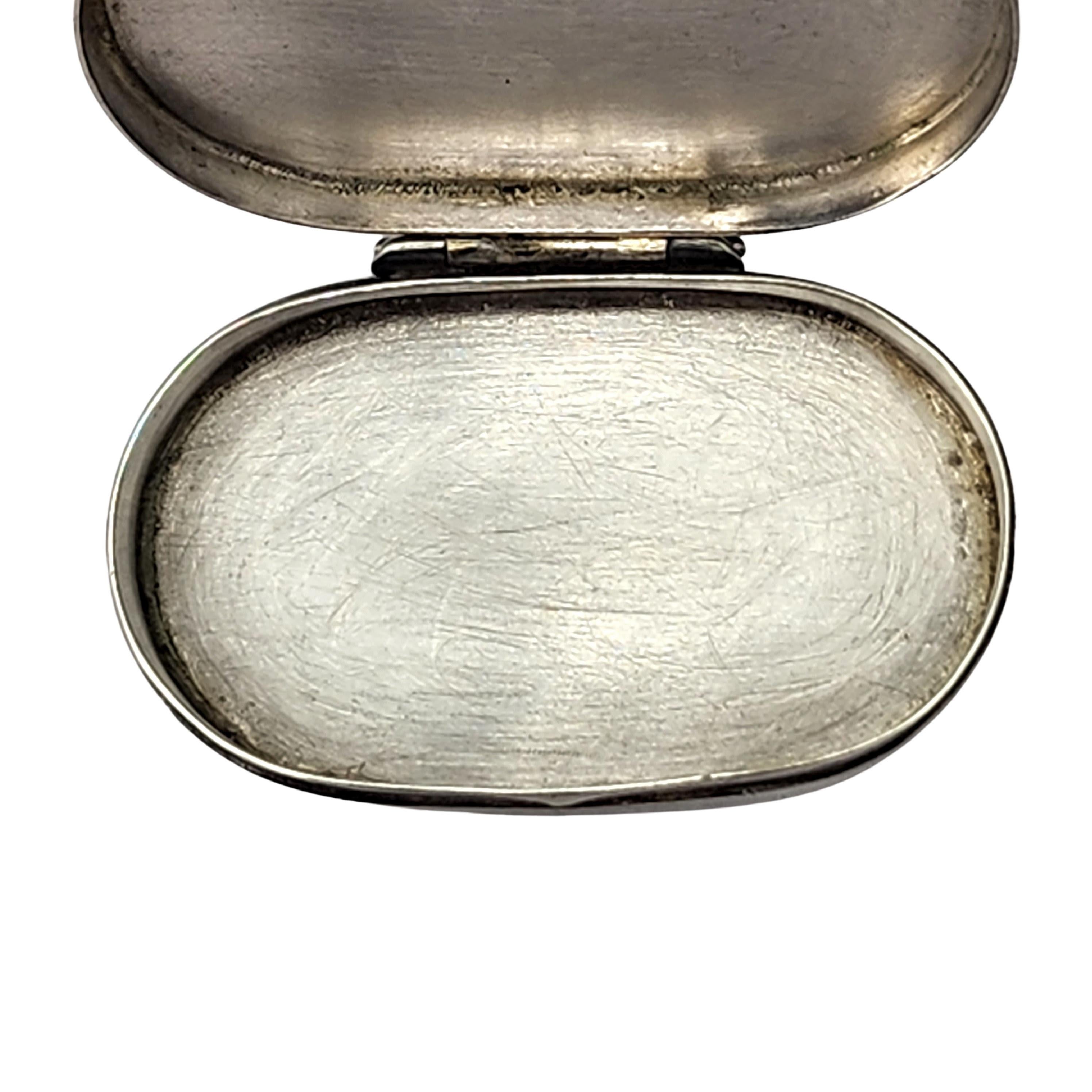Sterling Silver Oval Snuff/Trinket Box #14241 For Sale 1