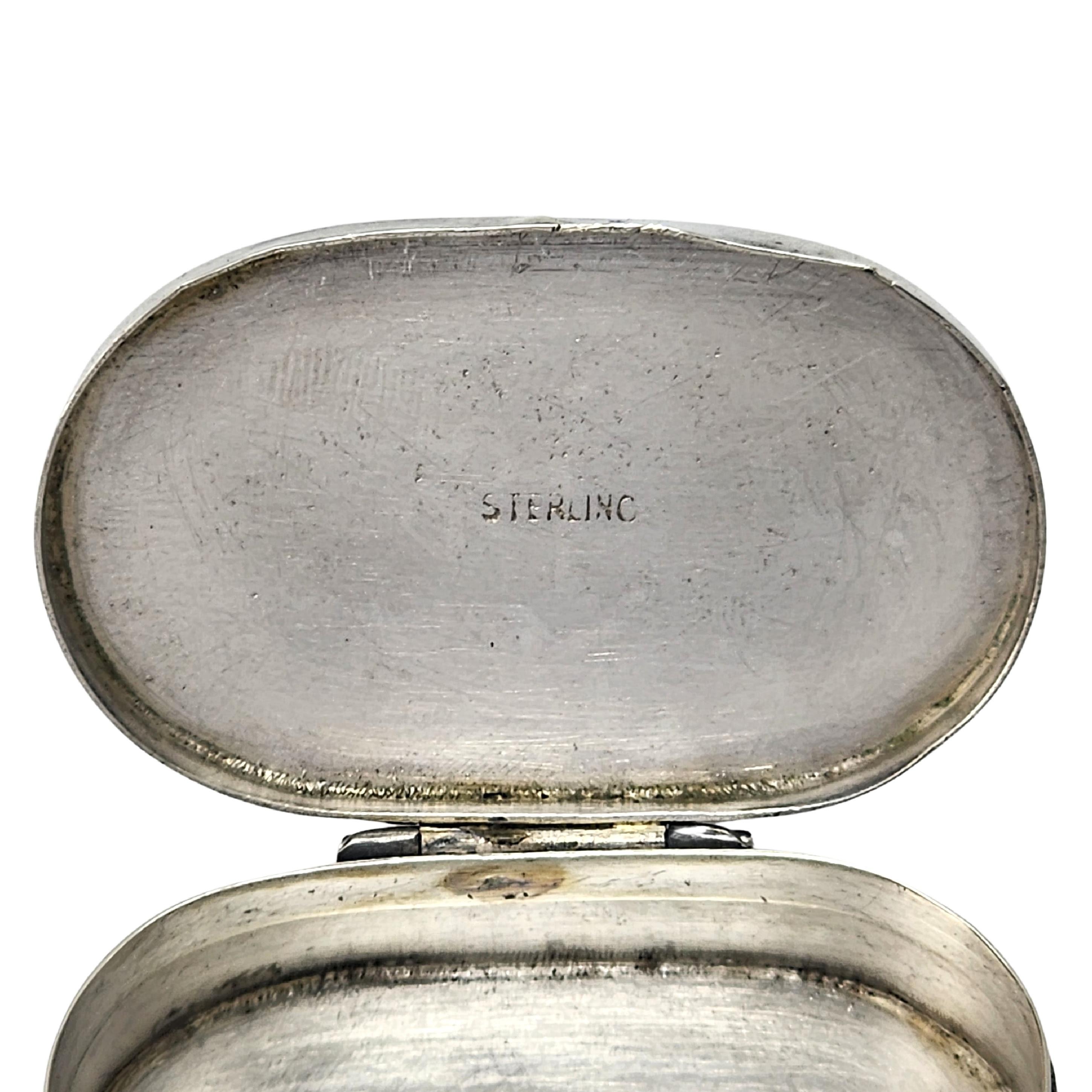 Sterling Silver Oval Snuff/Trinket Box #14241 For Sale 2