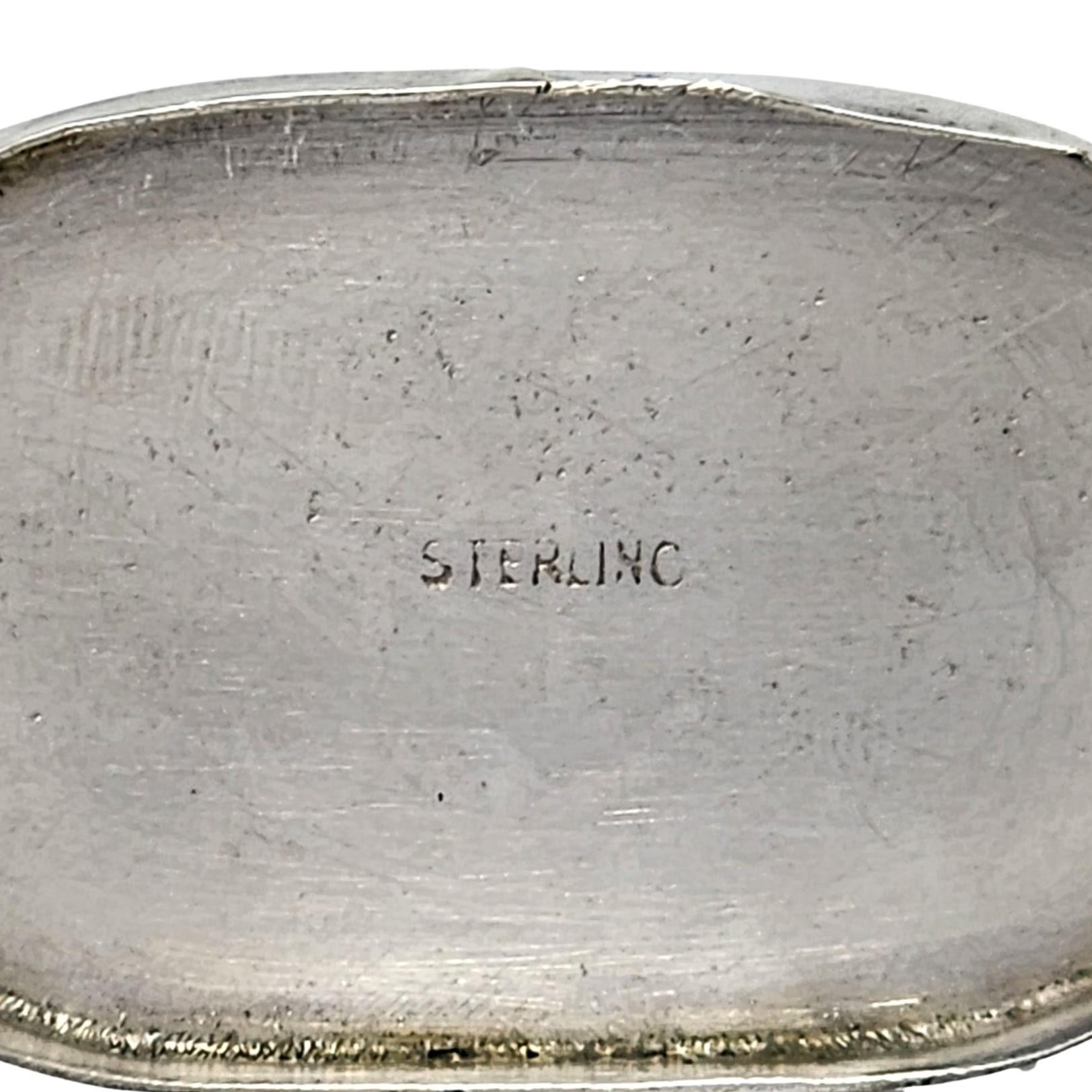 Sterling Silver Oval Snuff/Trinket Box #14241 For Sale 5