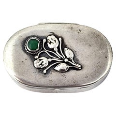 Tabatière/boîte à parfum ovale en argent sterling n°14241