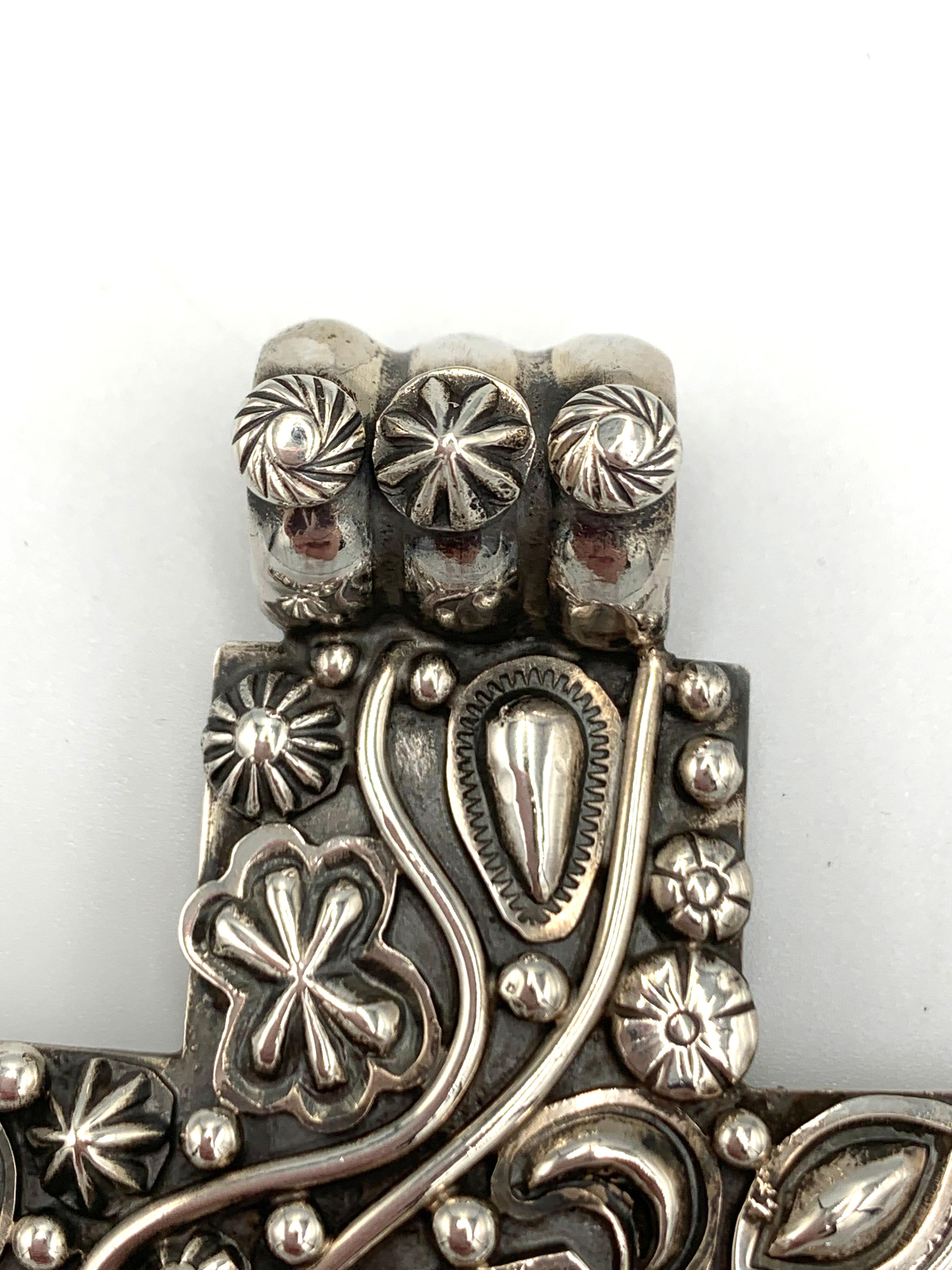 Ciondolo a forma di croce sovrapposta in argento Sterling di Ronnie Willie in vendita 2