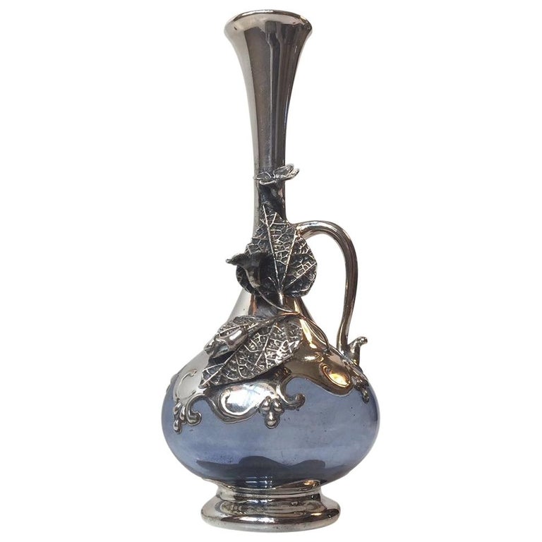 Sterling Silver Overlay Glass Vase from Culag, 1960s at 1stDibs culag