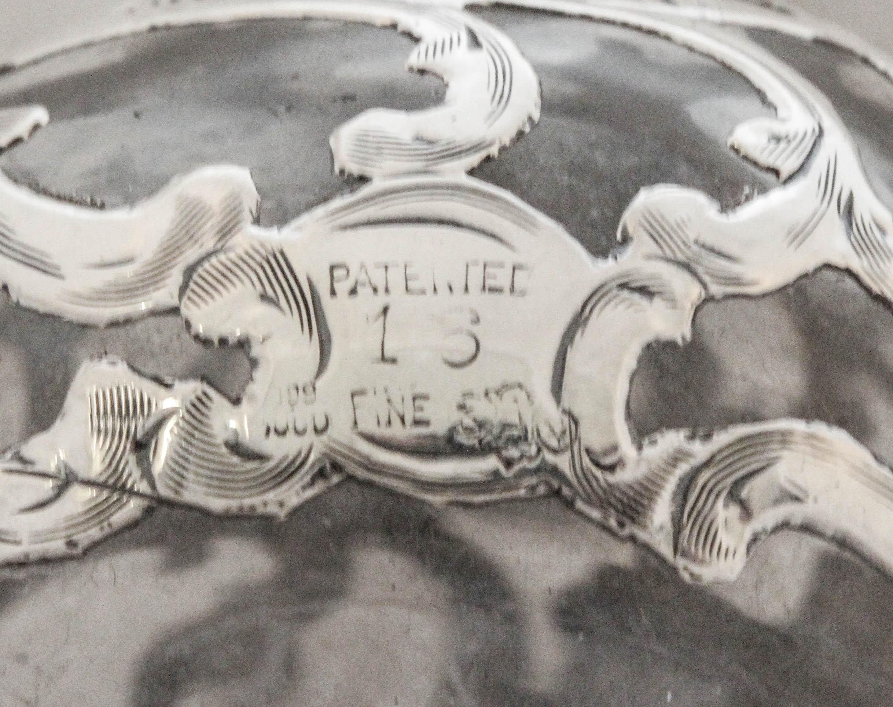 Sterling Silver Overlay Perfume Bottle For Sale 1