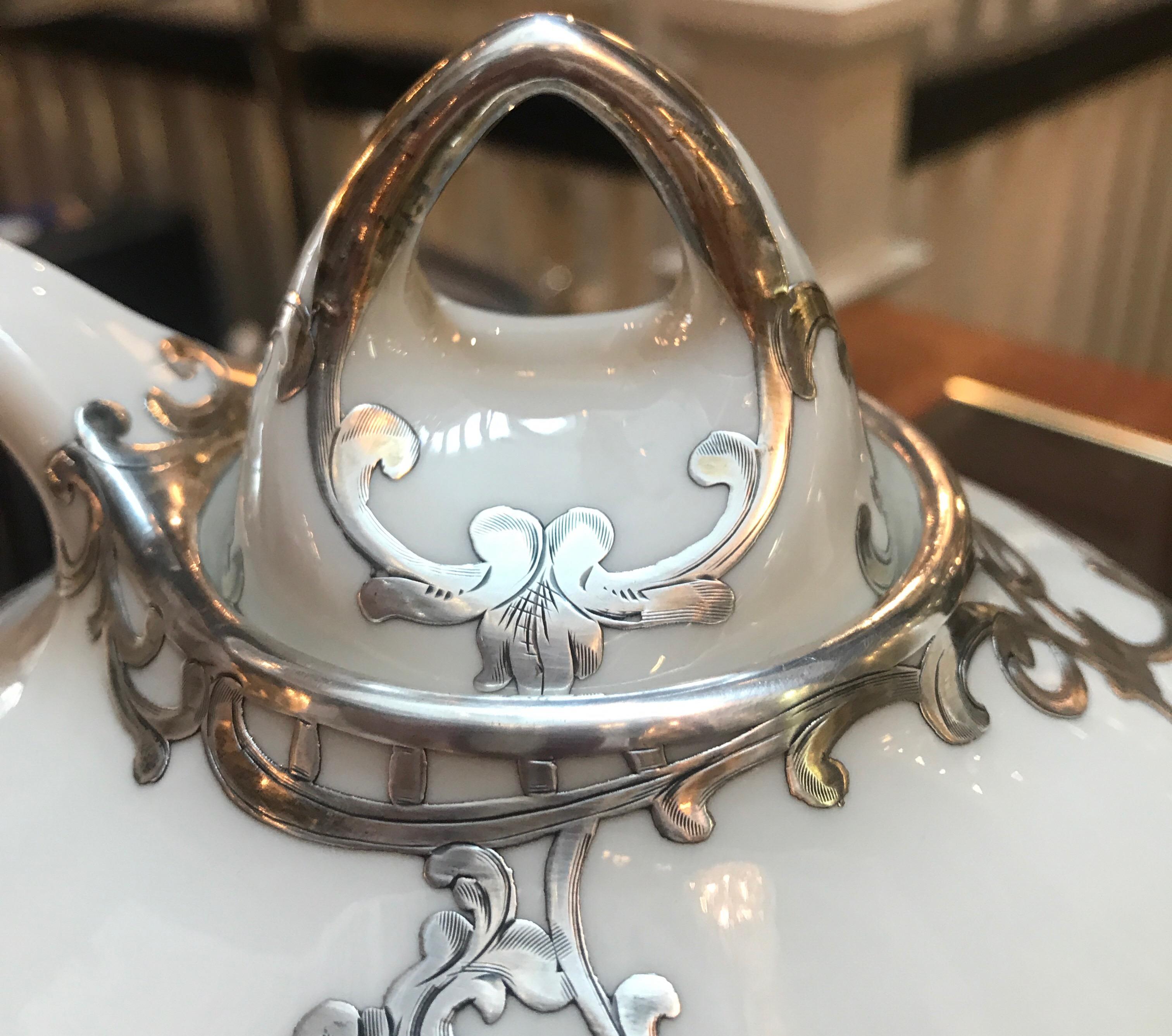 Sterling Silver Overlay Tea Set 3