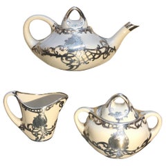 Sterling Silver Overlay Tea Set