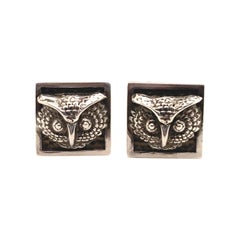 Sterling Silver Owl Cufflinks