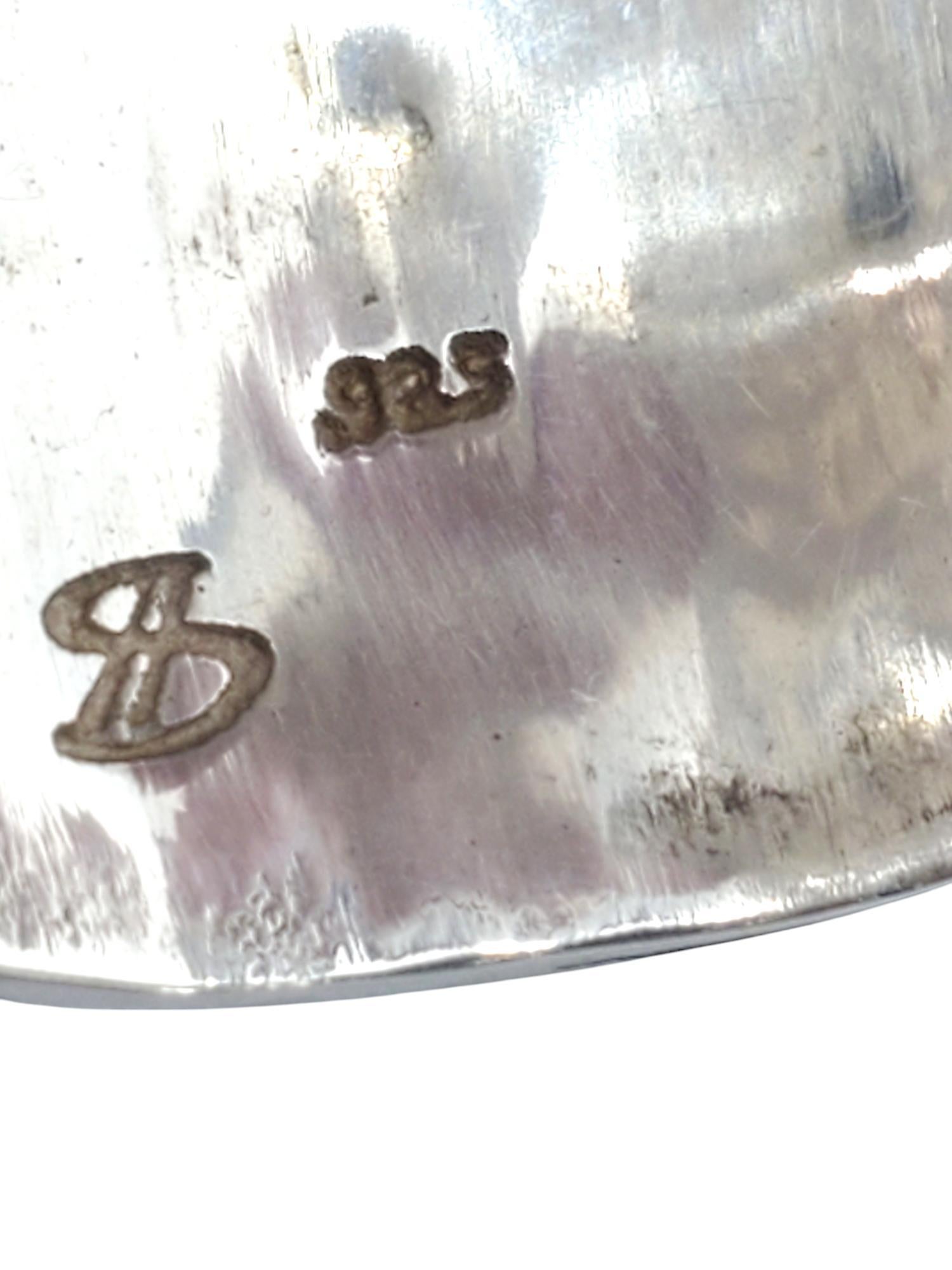 Bracciale largo in argento sterling ossidato con filigrana tagliata #20765 in vendita 3