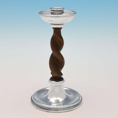 Chandeliers en bois et argent sterling d'époque Arts & Crafts, A. E. Jones, 1922