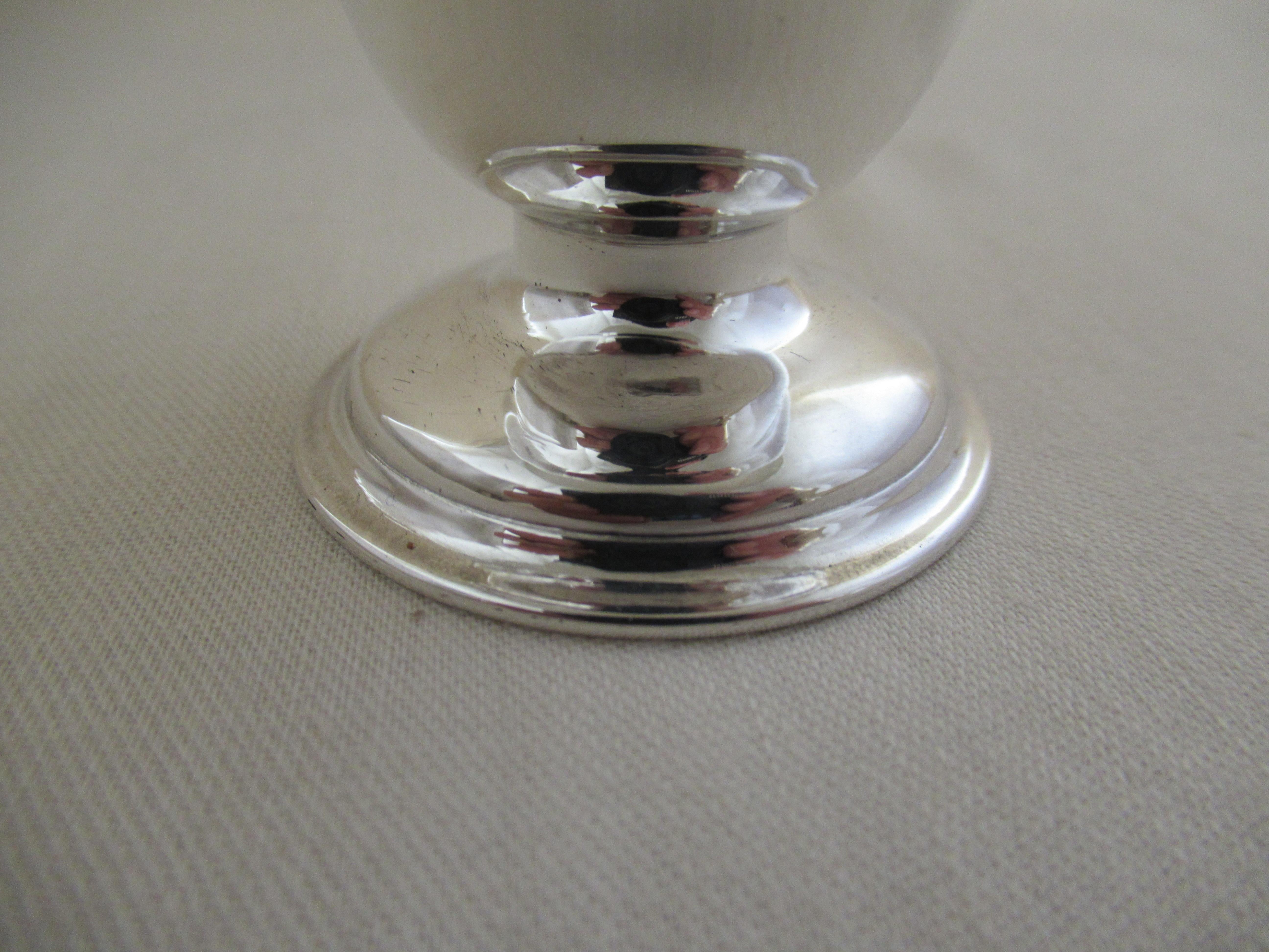 Hand-Crafted Sterling Silver Pair of Baluster Sugar Castors Hallmarked:-Birmingham 1896 For Sale