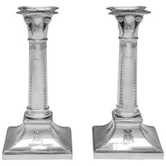 Sterling Silver Pair of Candlesticks