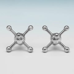 Paire de porte-couteaux en argent sterling de 1900 par Roberts & Belk