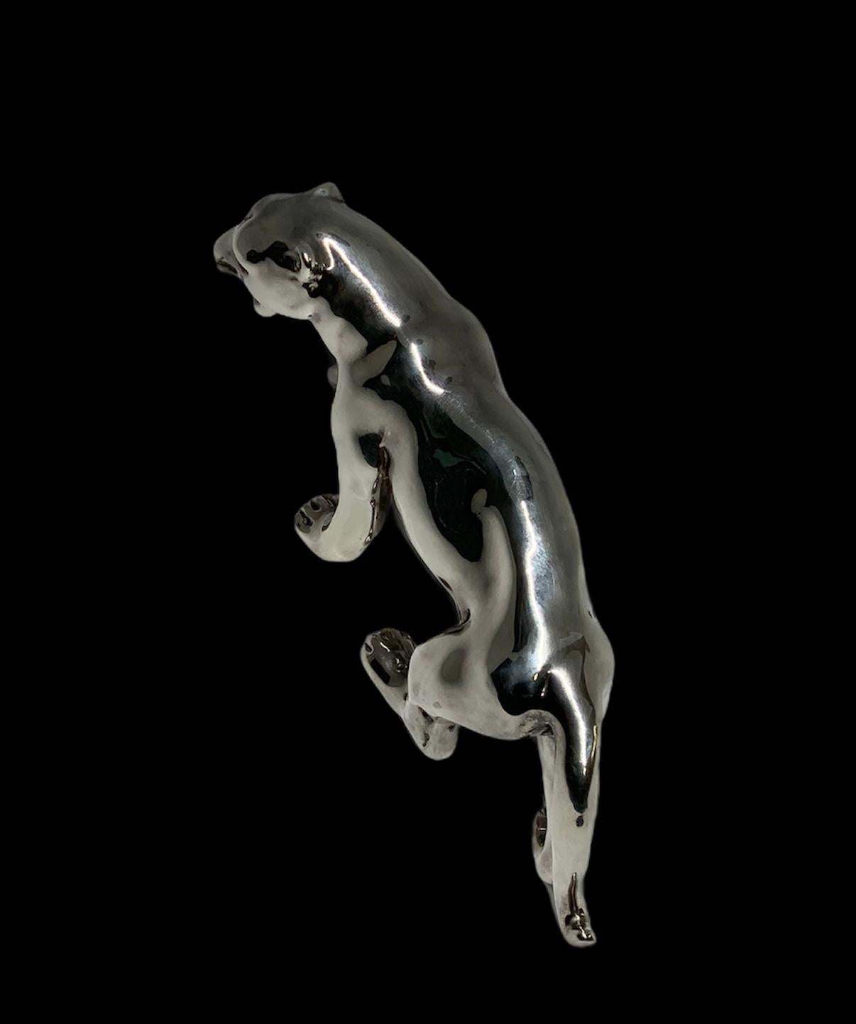 Sterling Silver Pair of Panthers 3
