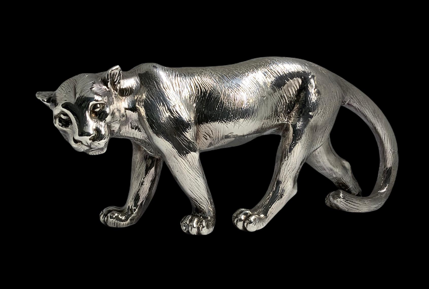 Sterling Silver Pair of Panthers 4