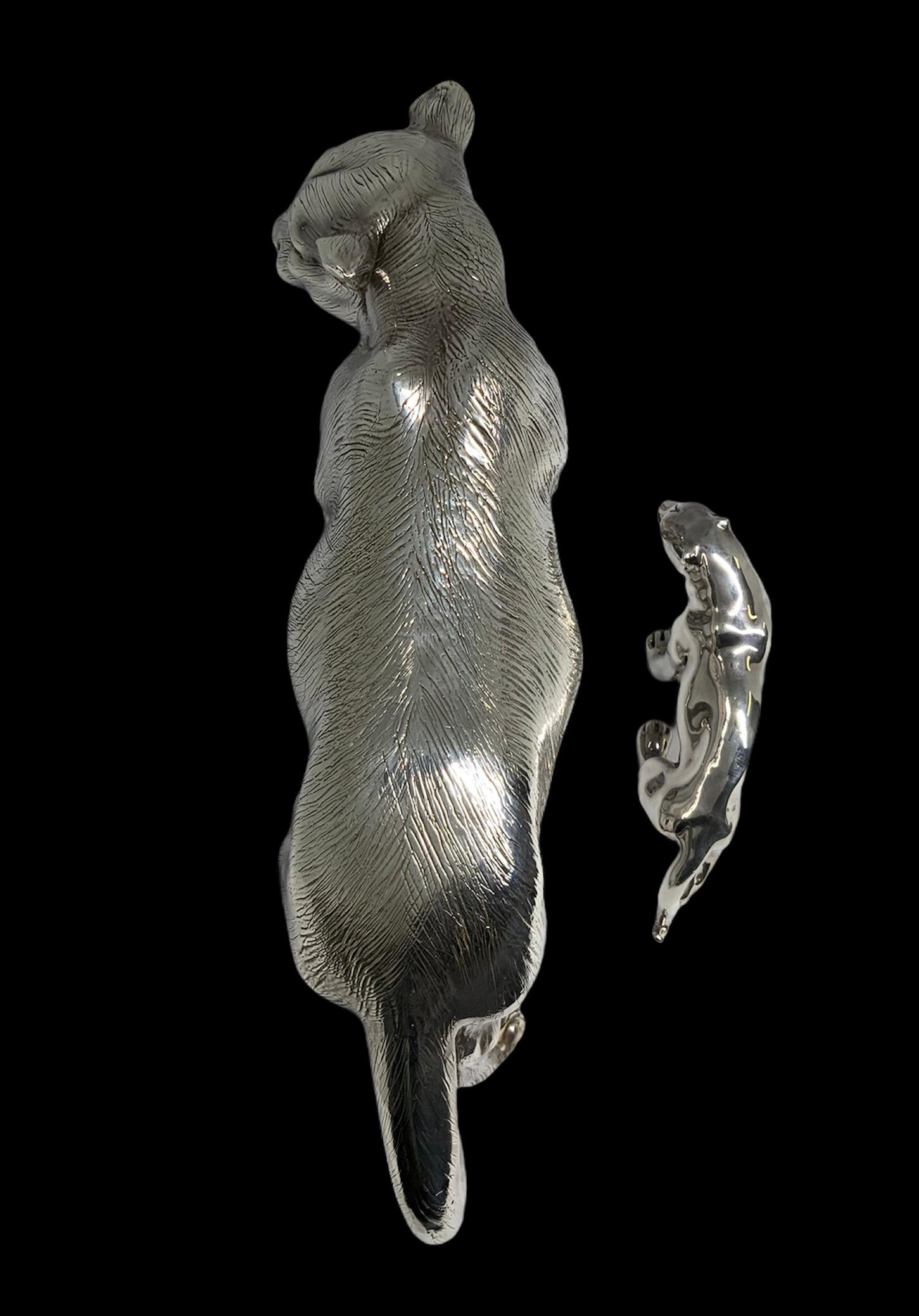 Sterling Silver Pair of Panthers 7