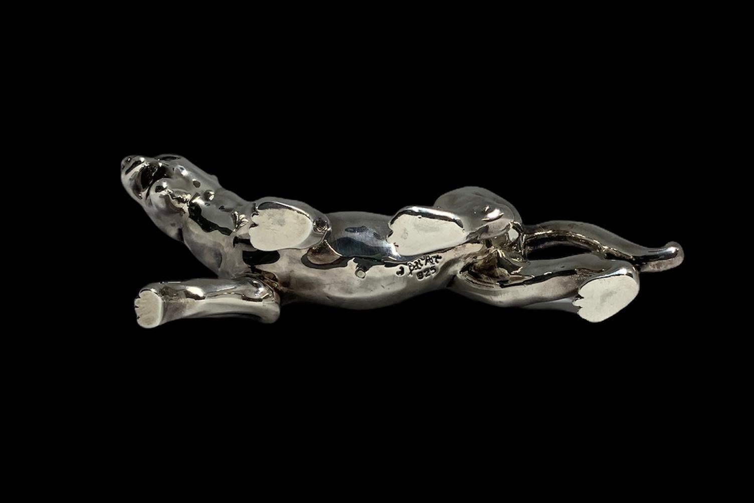 Sterling Silver Pair of Panthers 1