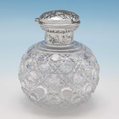 Paar antike Sterlingsilber-Duftflaschen im Edwardian-Stil, William Comyns, 1903