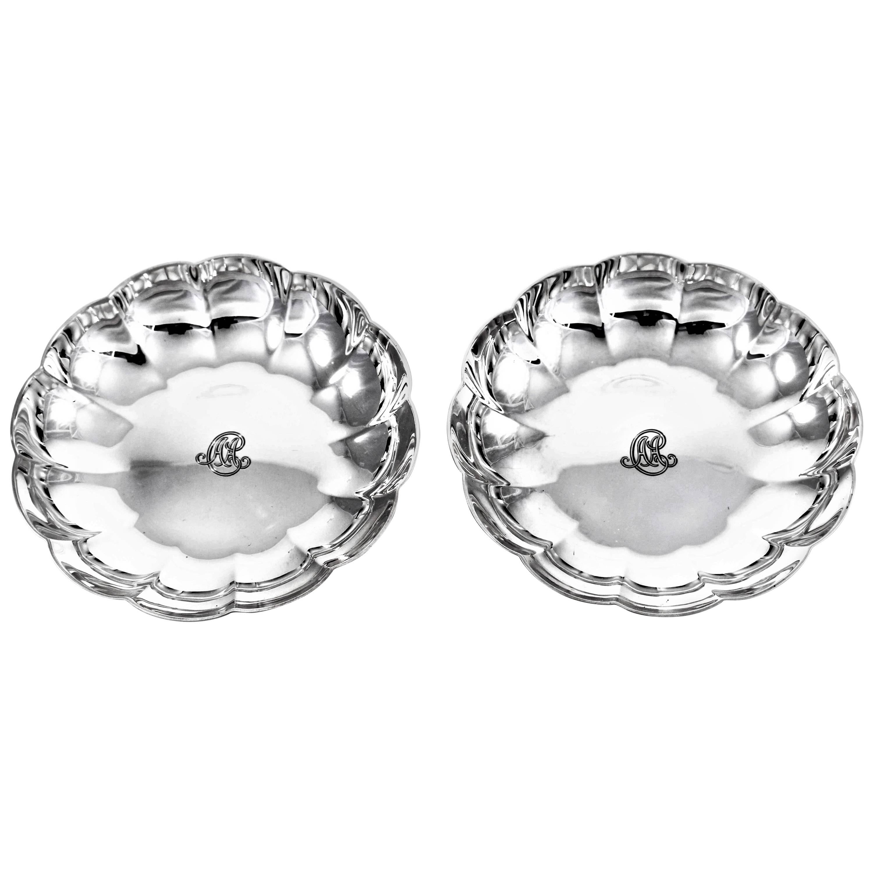 Sterling Silver Pair of Tiffany Candy Dishes
