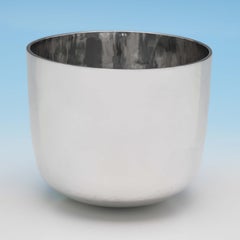 Victorian Antique Sterling Silver Pair of Tumbler Cups, London 1895