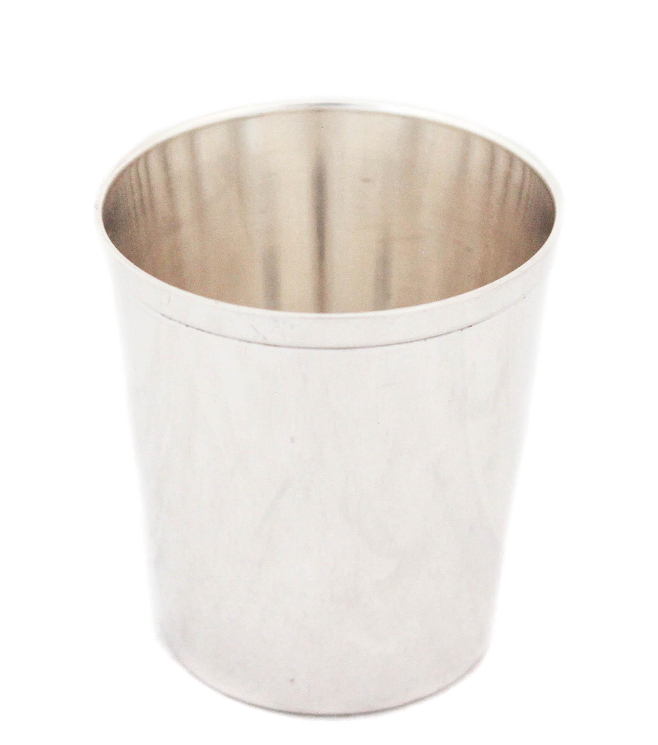 American Sterling Silver Pair of Tumblers For Sale