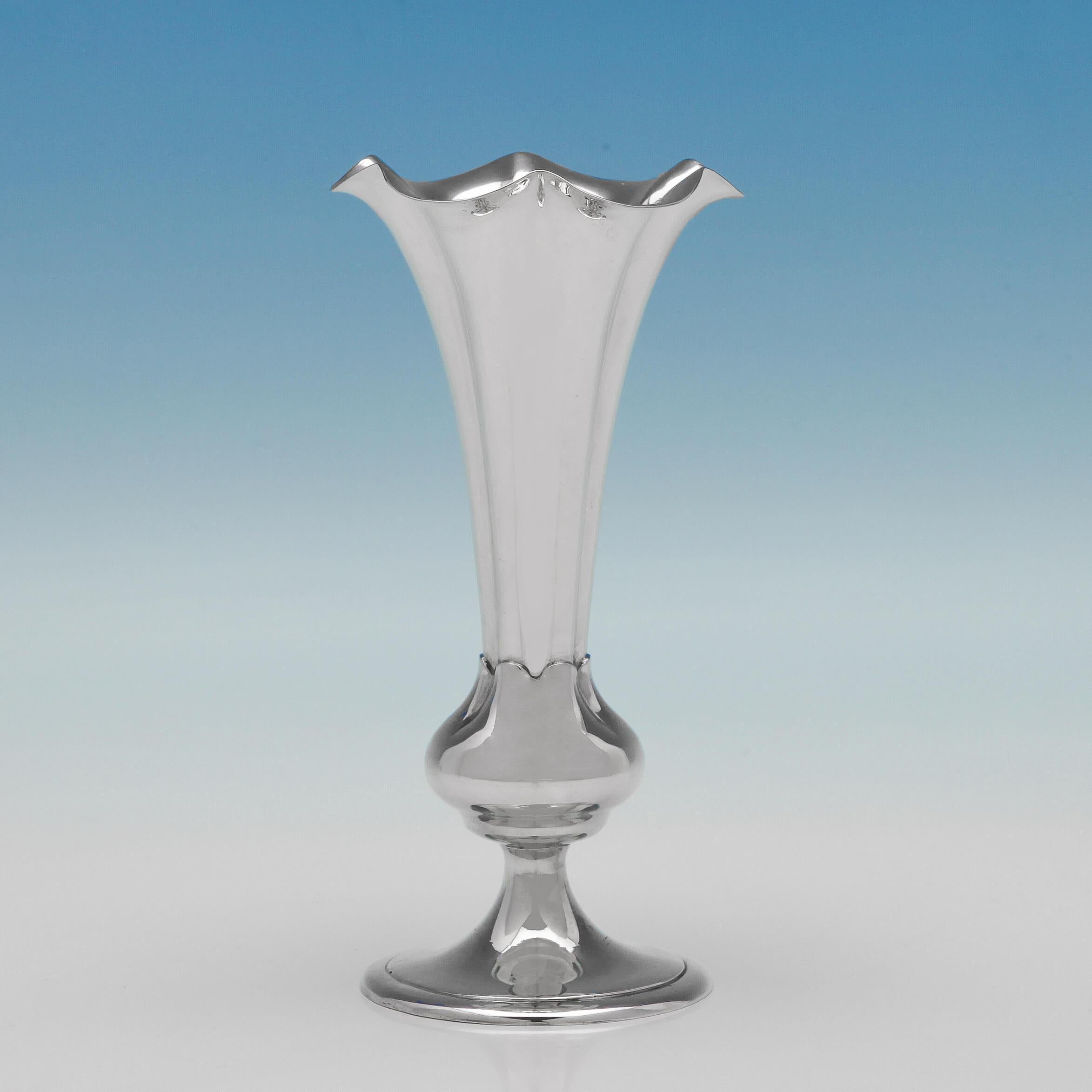 Sterling Silver Pair Of Vases For Sale At 1stdibs