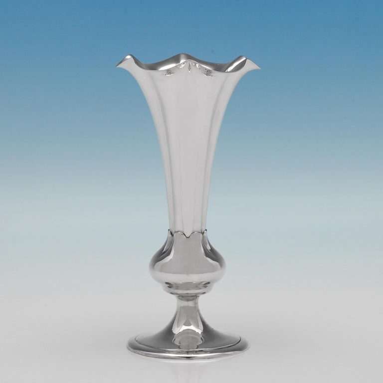 Sterling Silver Pair Of Vases For Sale At 1stdibs