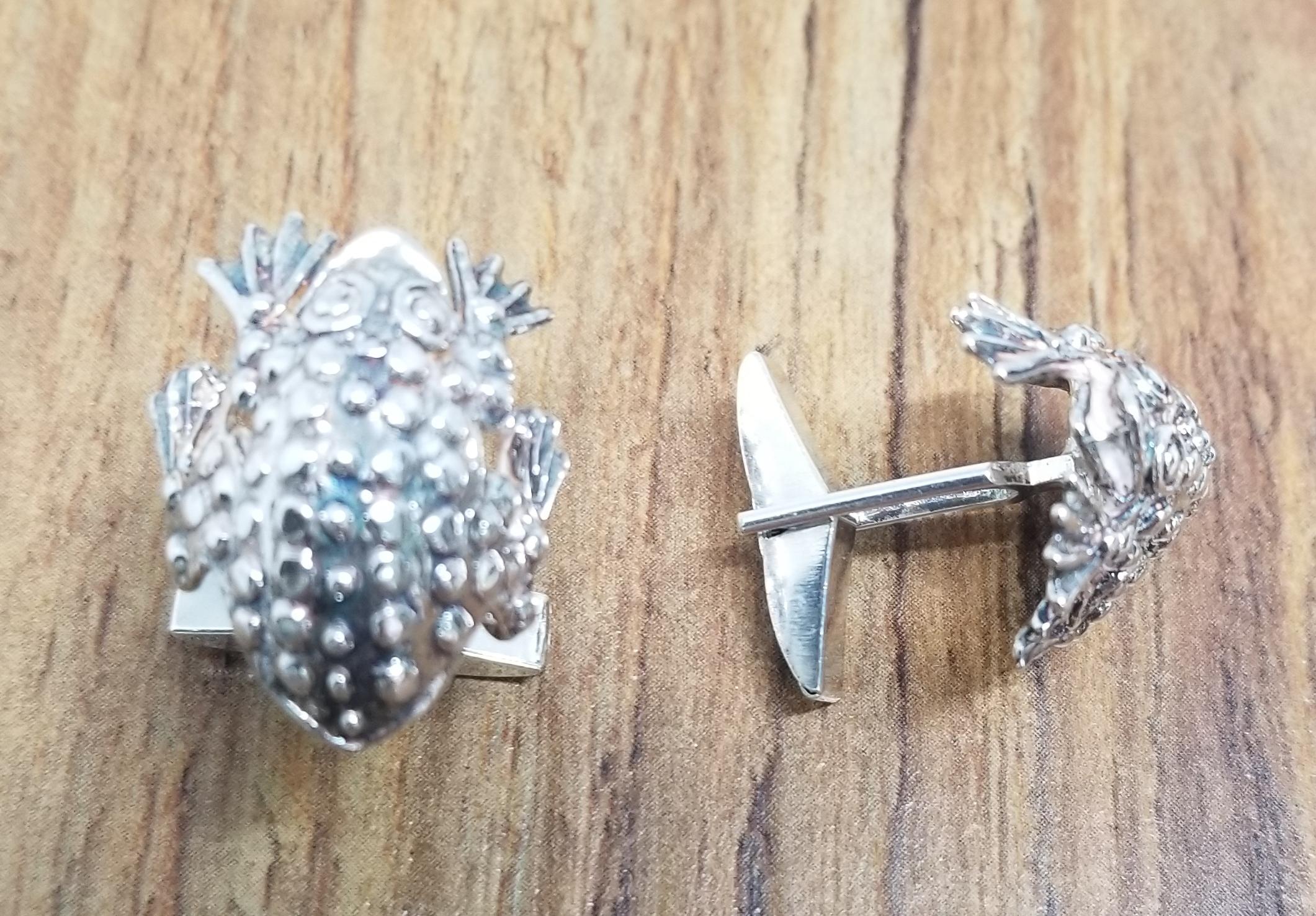 Artisan Sterling Silver Pair Solid 