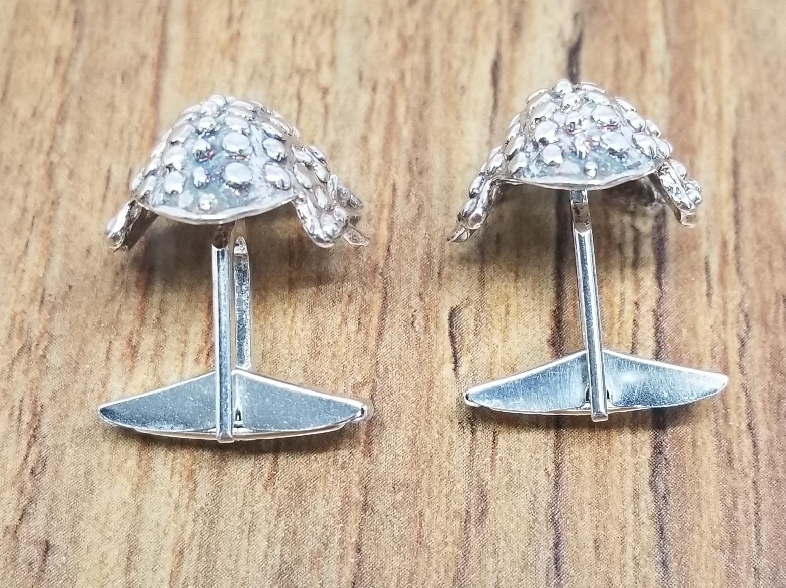 Sterling Silver Pair Solid 